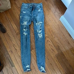 American Eagle skinny ripped jeans